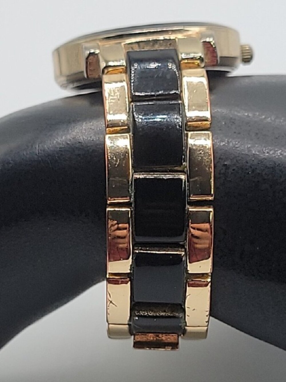 Kardashian Kollection Two-Tone Gold & Black Quartz Link Bracelet Watch - Tested - Picture 14 of 16